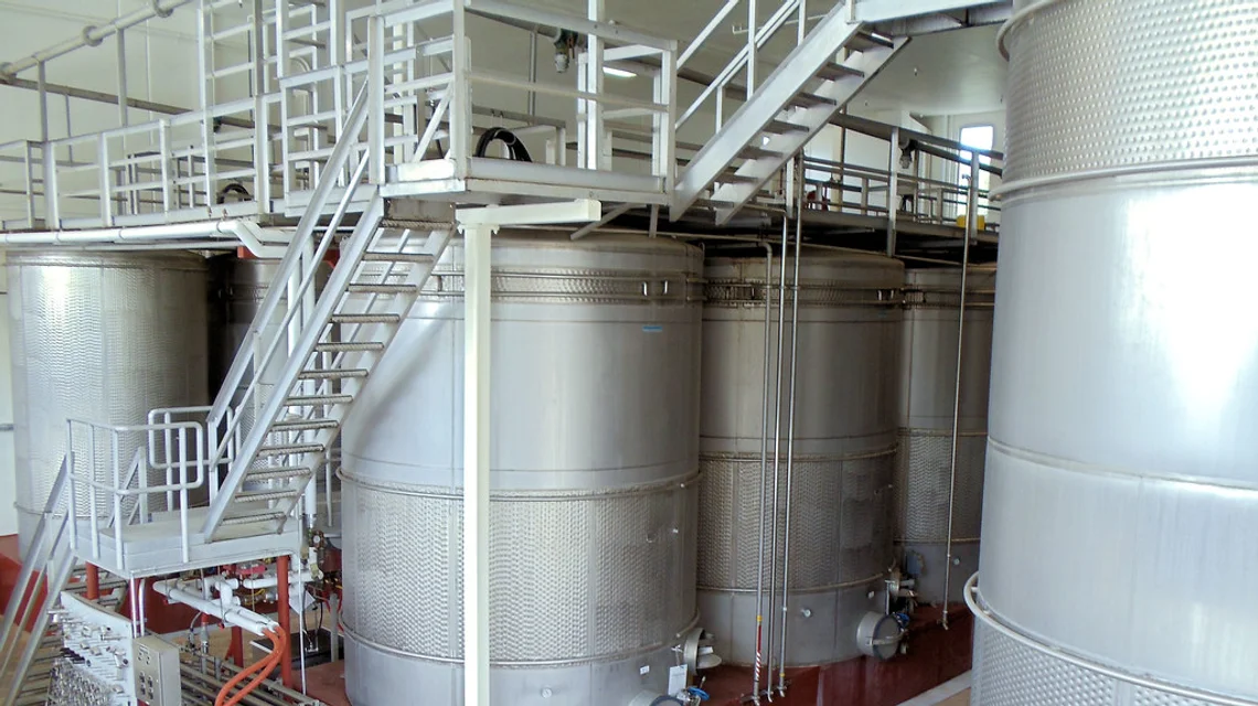 Storage tanks in a chemical facility