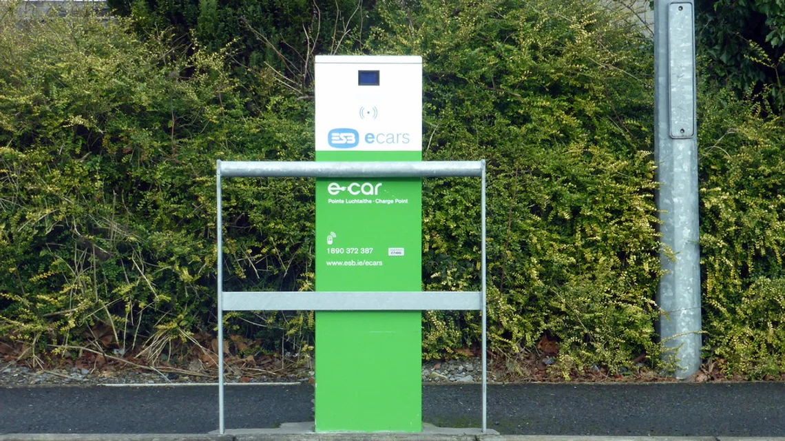 A public electric-vehicle charging station