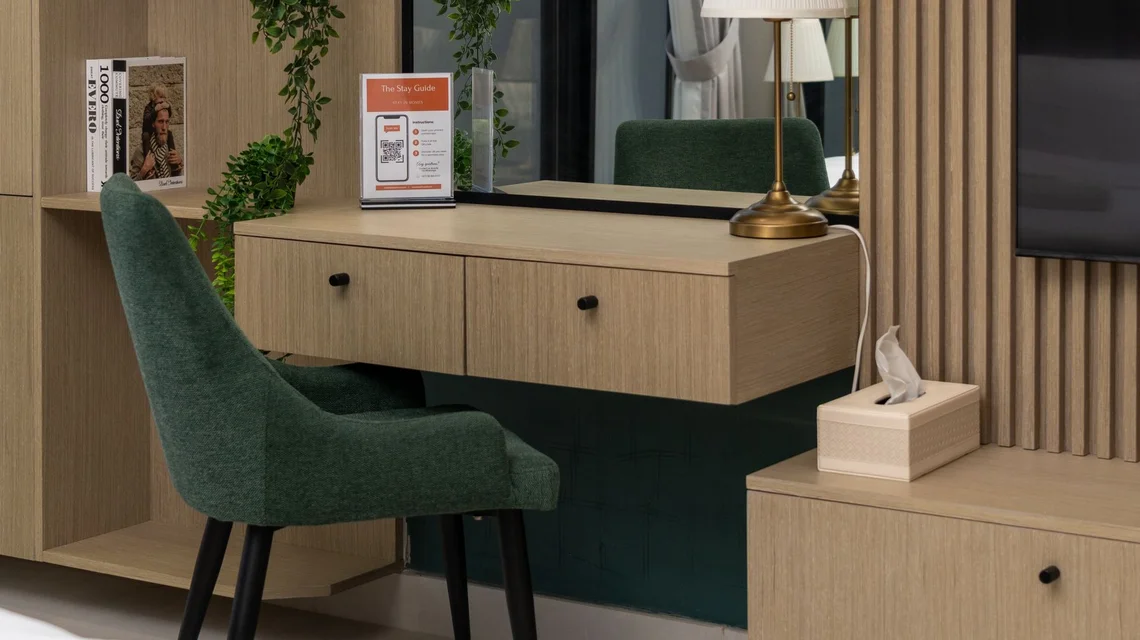 A furnished Dubai holiday home apartment set up for short-term guests
