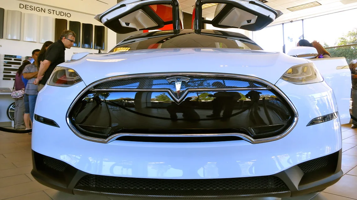 A premium luxury vehicle on display in a showroom