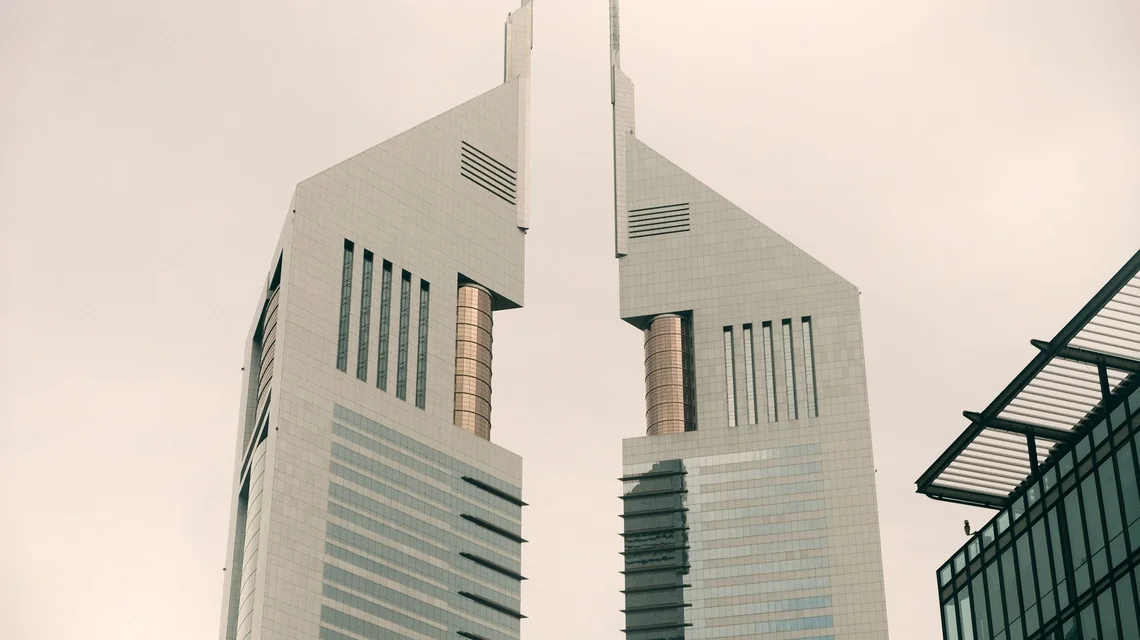 Emirates Towers on Sheikh Zayed Road in Dubai